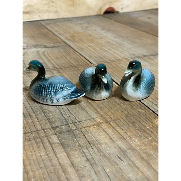 Small mallard duck figures. Ceramic. Lot of 3. Shelf decor! - Picture 4 of 4